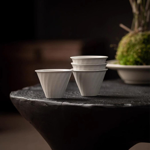 速发草木祠草木灰釉陶瓷茶杯手工主人杯功夫茶具闻香品茗杯客杯喝