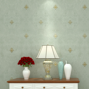 刺绣小碎花墙布无缝全屋高档定制家用卧室欧式电视背景墙客厅壁布