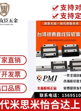 台湾PMI/AMT银泰MSA15 20 25 30 35 45 55 65LS SSSFC N导轨滑块