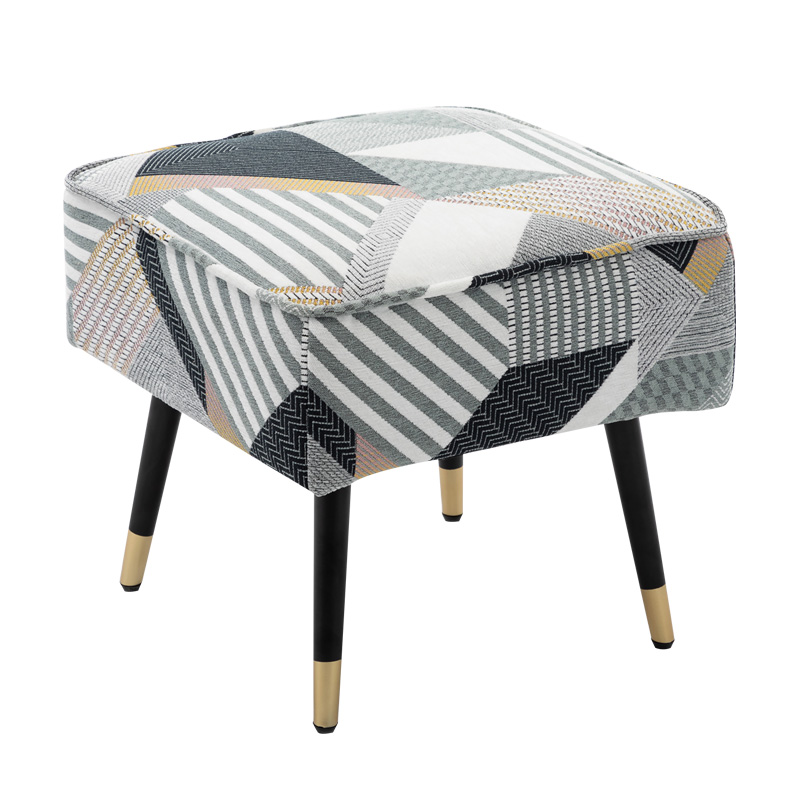 沙发脚踏凳实木美式搁脚凳换鞋凳梳妆凳简约现代布艺沙发凳