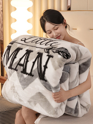 拉舍尔毛毯加厚铺床被子空调毯珊瑚法兰绒单人学生宿舍床上用盖毯