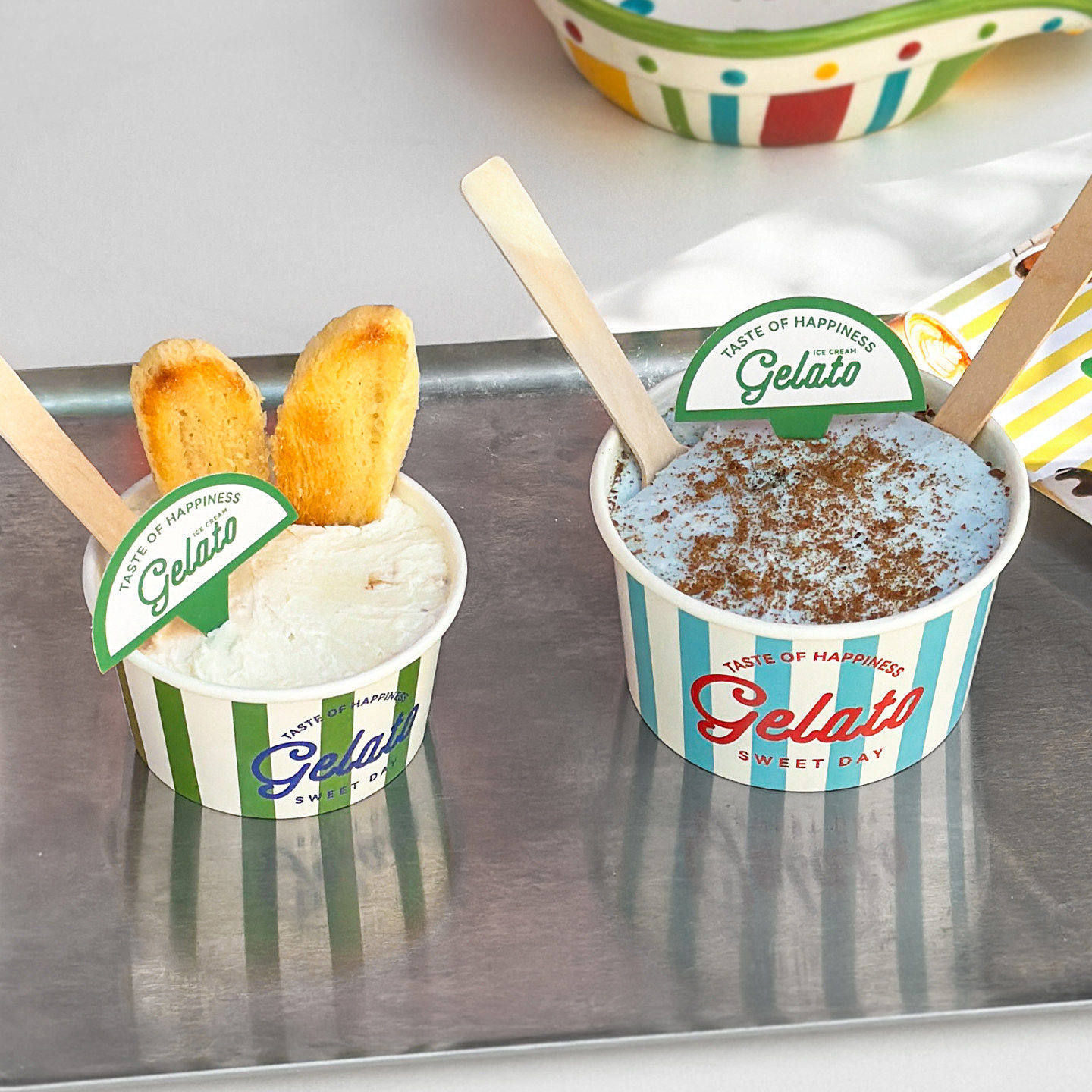 gelato冰淇淋网红冰淇淋杯一次性gelato冰激凌球纸碗