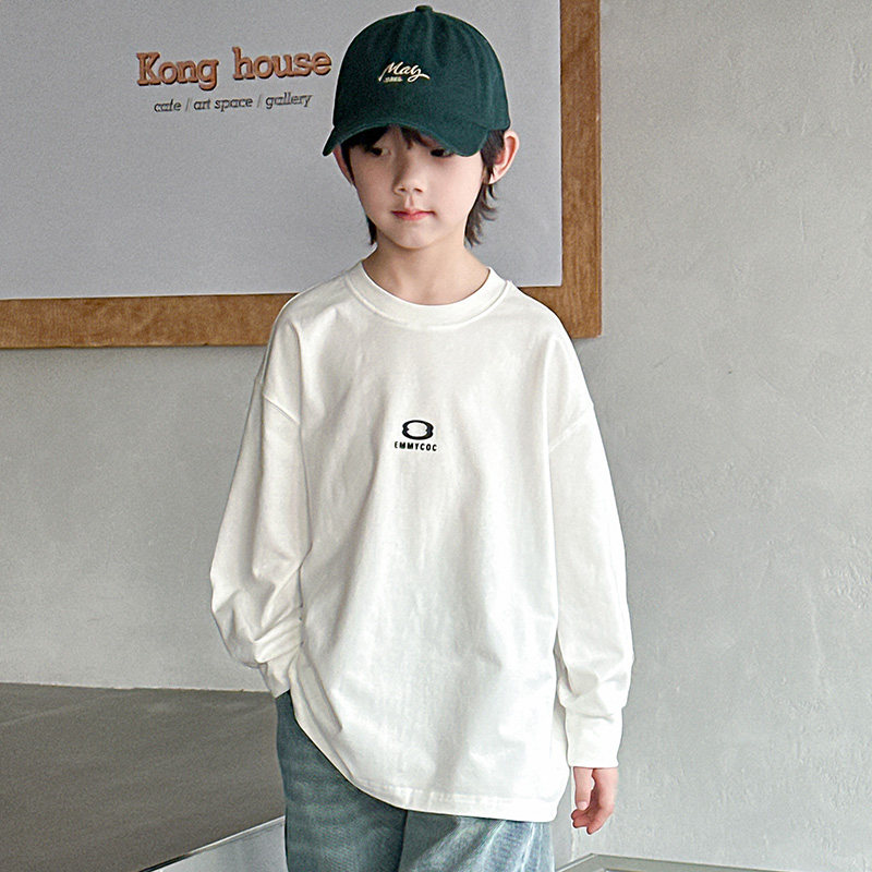 男童长袖T恤春秋款2026新款儿童春装打底衫中大童春季薄款卫衣潮