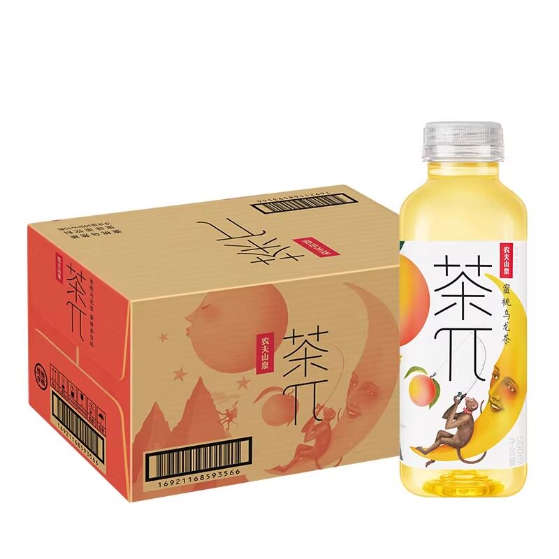 农夫山泉茶派茶π整箱500ml*15瓶茶兀蜜桃乌龙果味茶饮料