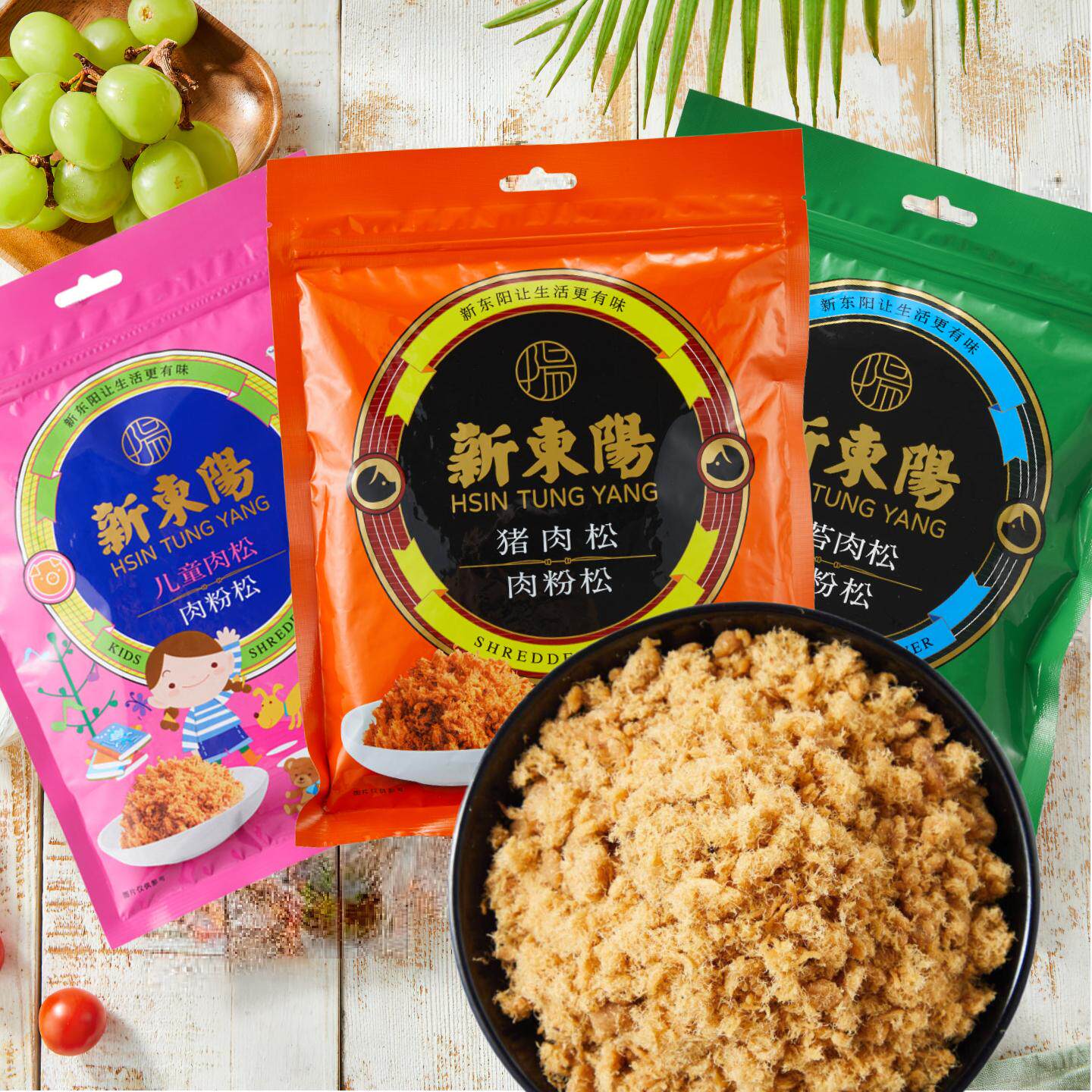 新东阳猪肉松肉粉松原味美味佐餐休闲零食寿司拌饭佐粥205g*3袋