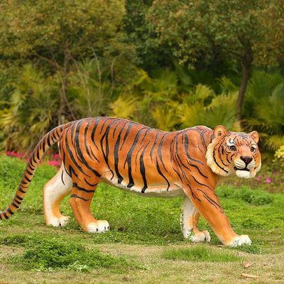 户外园林仿真老虎摆件动物雕塑别墅花园庭院模型树脂工艺品