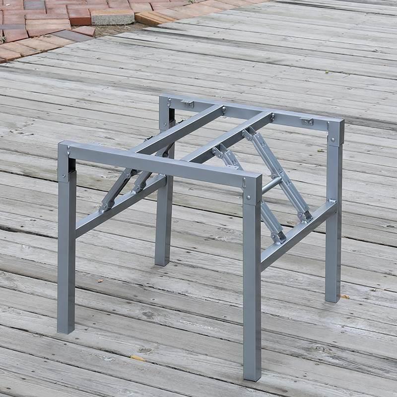黑/灰正方形可折叠架子桌腿支架方桌子架折叠餐桌脚架金属桌子腿