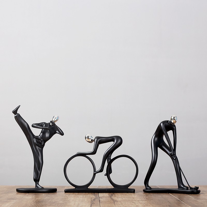 现代简约摆件客厅运动人物雕塑家居电视柜摆设抽象办公室装饰品