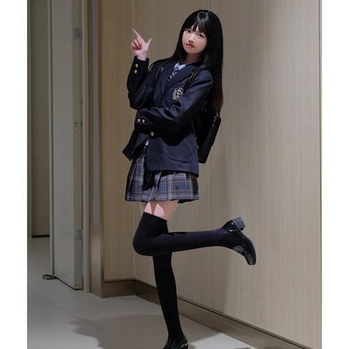 速发东京岁时记JK秋冬制服女士绀色校供小个子外套女摩尔学院西服