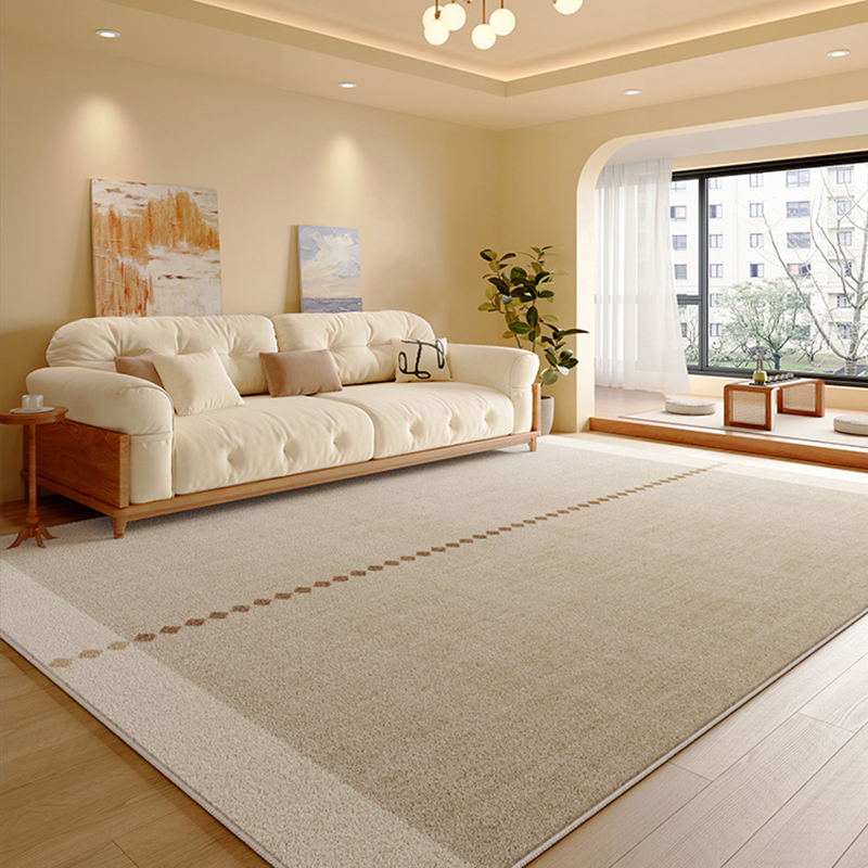 地毯客厅2025新款全铺奶油风卧室床边彷羊绒沙发免洗可擦茶几地垫