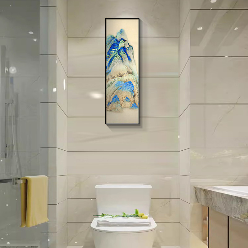 新中式装饰画中国风洗手间挂画酒店商场卫生间厕所墙壁挂画轻奢