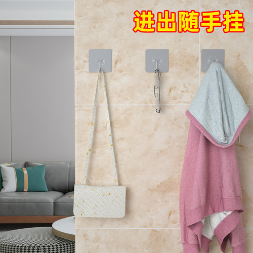 速发防水防油围裙挂钩家用做饭穿的罩衣长袖工作服厨房免打孔壁挂