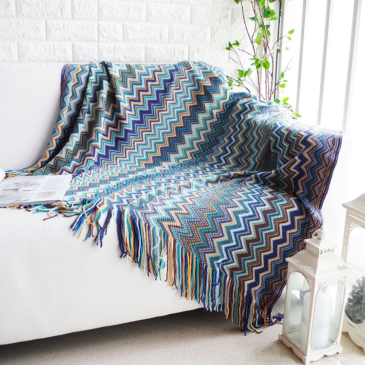 欧式波西米亚沙发盖巾单人沙发毯时尚盖毯装饰样板间沙发巾老虎椅