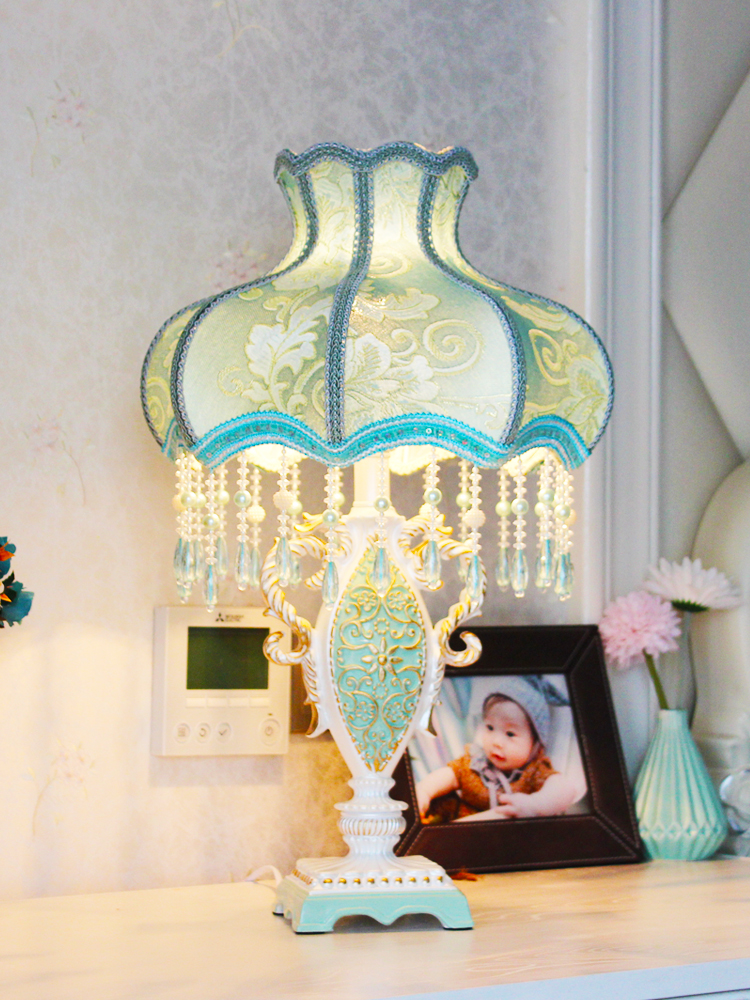 欧式台灯客厅茶几装饰灯温馨插电式遥控可调节亮度书房卧室床头灯