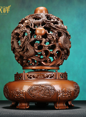 铜欣祥紫铜九转乾坤鼎摆件家居办公室开业礼品工艺摆件