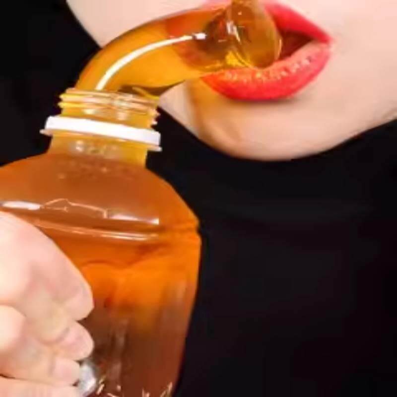 吃播糖果网红同款蜂蜜膏果冻吃播asmr咀嚼食音琥珀宝石樱花糖