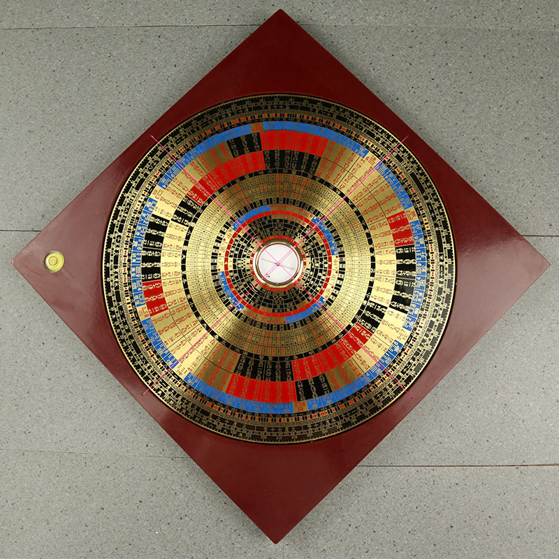 李居明罗盘玄空飞星罗盘黄铜随身风水盘高精度初学者9寸指南针大