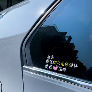 速发赵雷永远都像初次见你那样使我心荡漾创意摇滚汽车贴纸三角窗