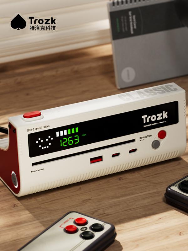 Trozk特洛克拖线板插排红白机插座桌面电竞排插接线板插线板usb
