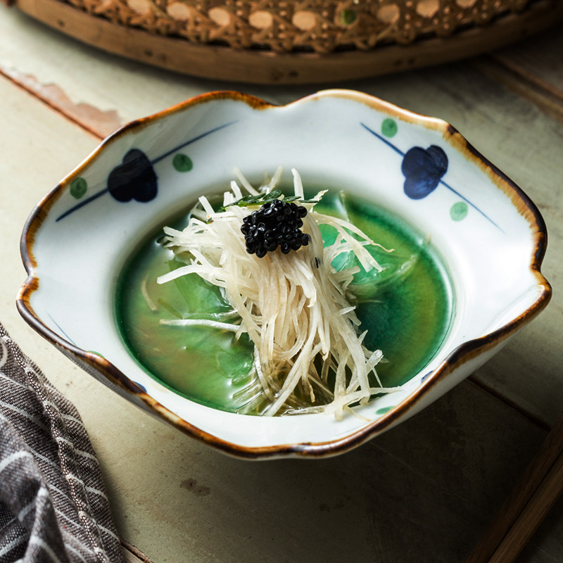 速发精致凉菜盘高脚冷菜盘商用餐前小菜碟子日式料理创意餐具特色