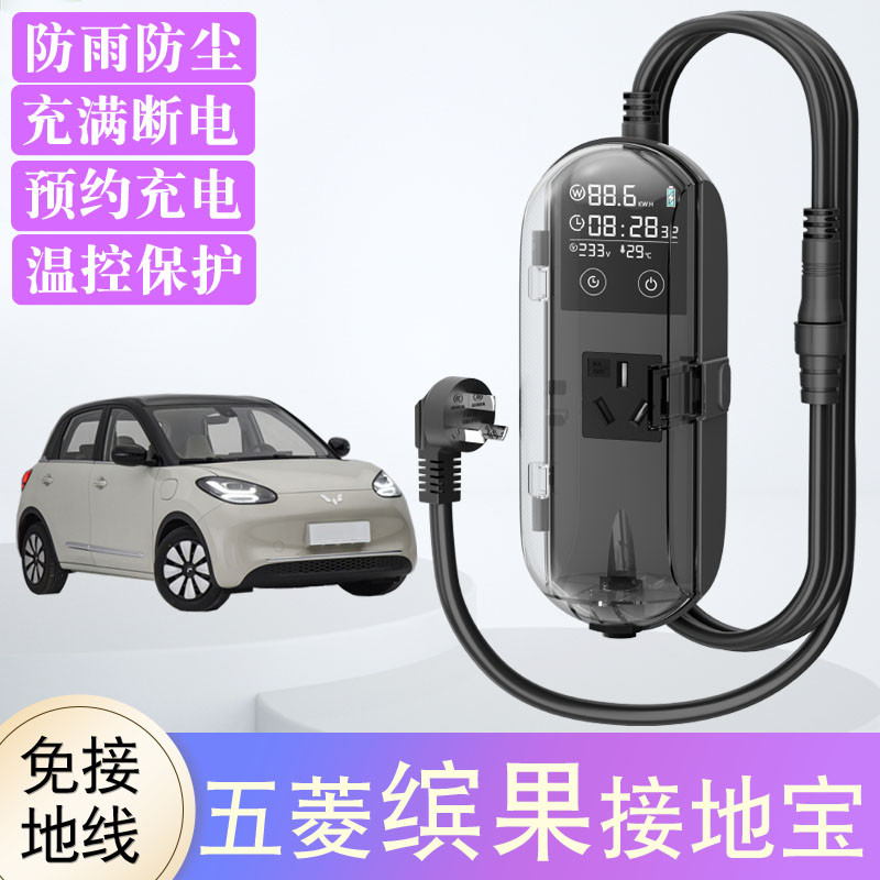 五菱缤果接地宝专用宾果新能源汽车免接接地线充电接地线宝充电转