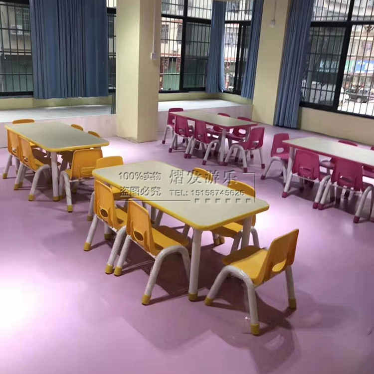 幼儿园桌椅儿童可升降长方形课桌套装家用宝宝玩具学习写字桌椅