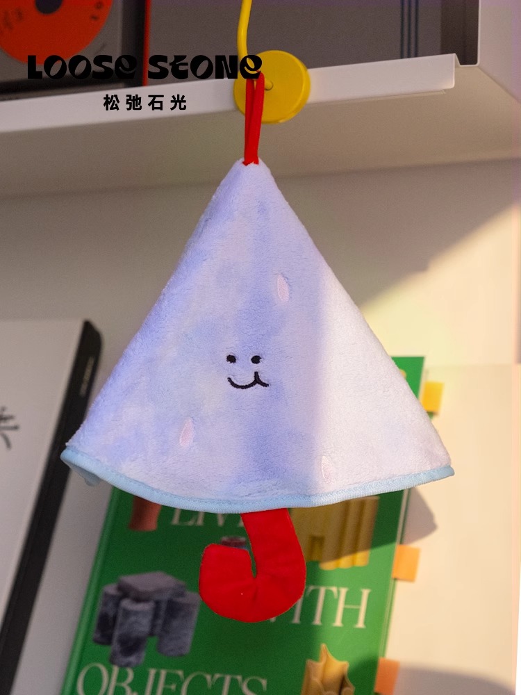 可爱儿童擦手巾小雨伞卡通毛巾浴室卫生间厨房抹布挂式吸水手帕巾