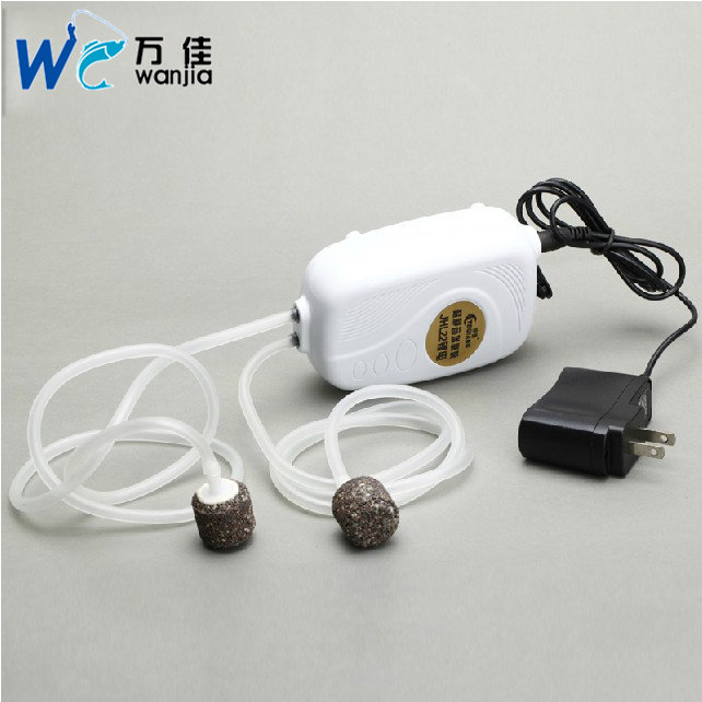 万佳 双管增氧机 超静音氧泵 鱼缸氧气泵 打氧泵 冲氧泵 增氧泵