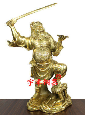 宇卓铜器纯铜钟馗黄铜钟馗工艺礼品摆饰锺馗铜像人物摆件