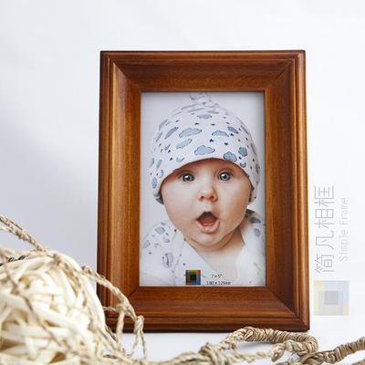 简凡实木相框摆台挂墙6781012A4寸时尚简约现代长方形相架