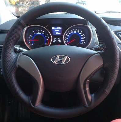 现代粤东朗东名途领领Ix25Ix35专车专用真皮手缝方向盘套