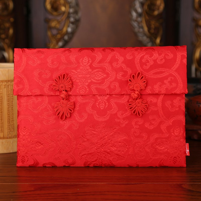 婚礼礼品高档礼品袋特大号10万元面料红包绸缎婚礼礼品兑换费通用