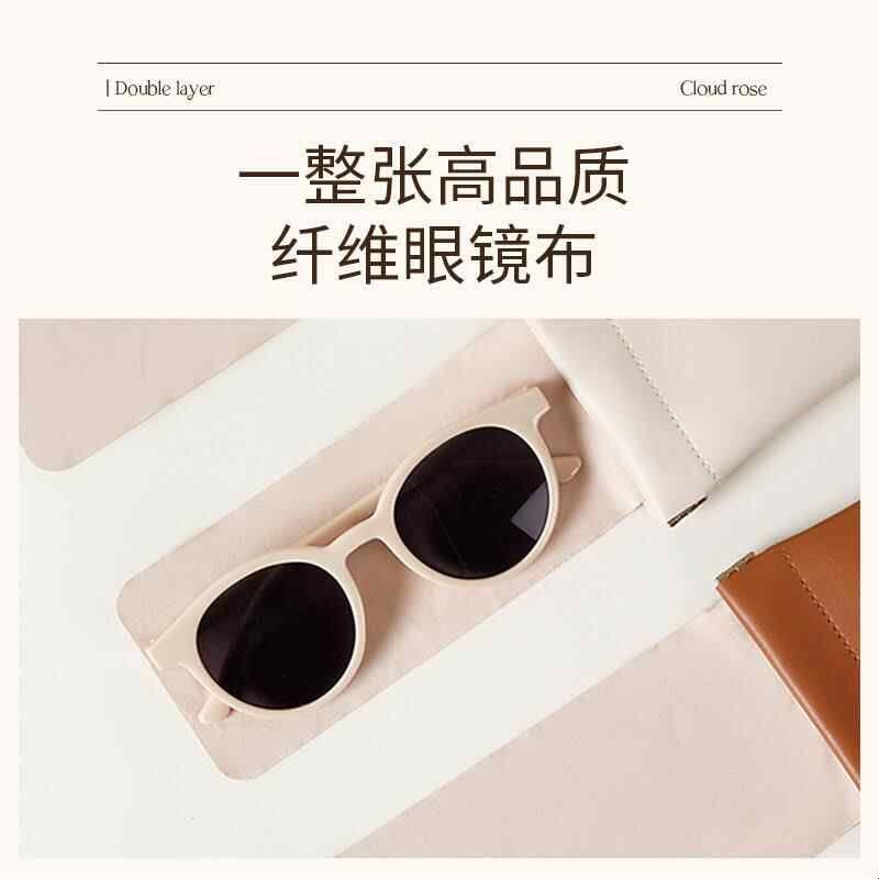 法国眼镜袋女太阳眼镜太阳眼镜收纳盒可携式弹簧片近视眼睛包自动