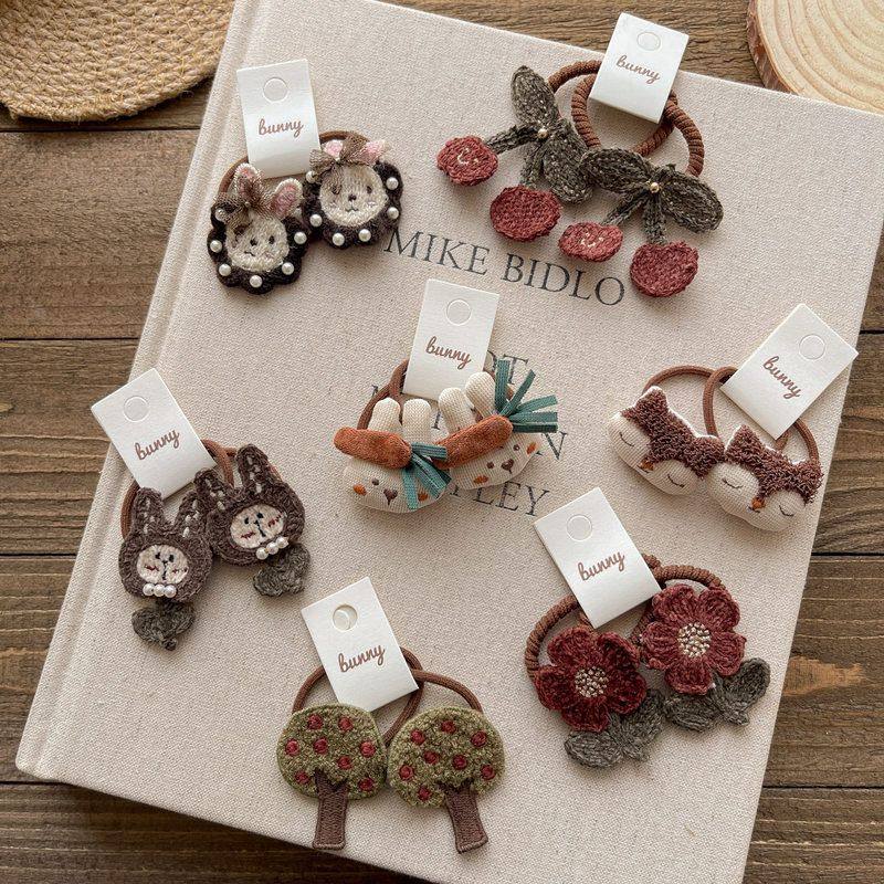 新款可爱布艺珍珠小兔樱桃松鼠小树儿童发圈对装女童扎头头绳皮筋,童装/婴儿装/亲子装,发饰,淘宝优惠券,粉丝福利购,淘宝优惠卷