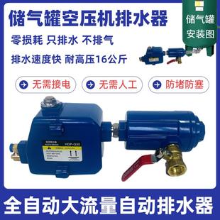 Q30螺杆空压机气罐防堵放水阀疏水阀 储气罐自动排水器大流量HDP
