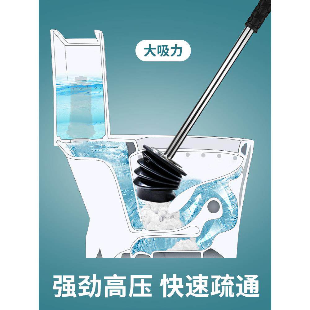 马桶疏通器老虎皮搋子家用厕所堵塞非神器马桶吸水拔子抽塞子
