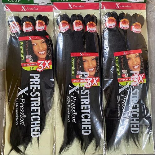 52inch Pre-stretched  braid 3X EZ braid 3Pcs 1sets非洲编发辫