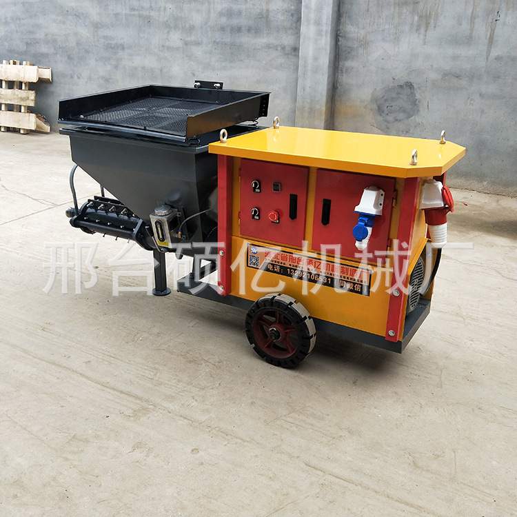 双缸柱塞式喷涂机水泥砂浆腻子机小型多功能砂浆喷涂机自动喷浆机