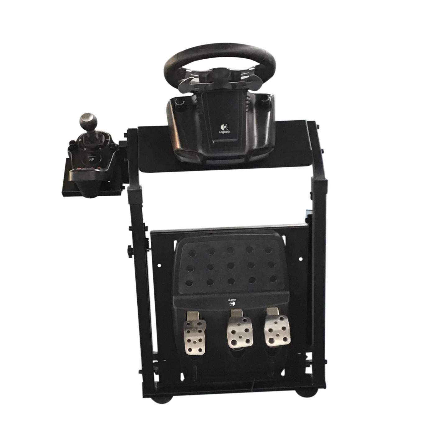 升级X型折叠赛车模拟游戏方向盘支架罗技g29g27t300t500FANATEC