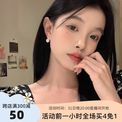 我的脸很圆女百搭小众设计耳钉女