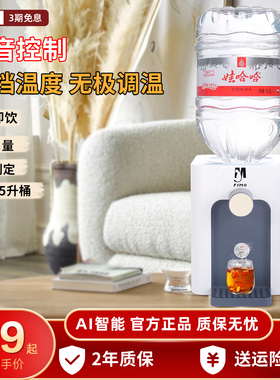 语音智能即热式饮水机台式小型家用办公2025新款桌面桶装水热水机