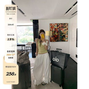 抽绳蕾丝拼接灯笼裤 松紧腰 春日来信 牙套大汪