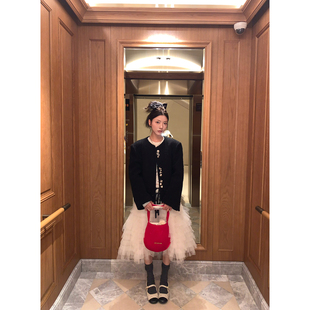 异形扣 牙套大汪 圈圈纱 100羊毛 小香外套 暗夜香风