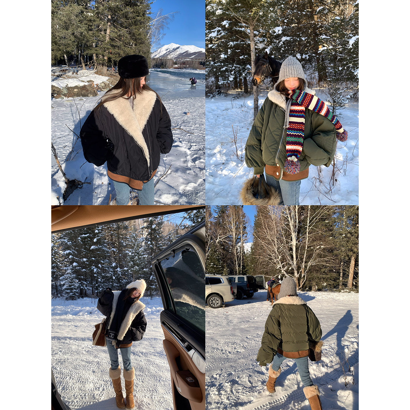 牙套大汪【芬兰时令】超大狐狸毛领皮草90白鹅绒羽绒服2025秋冬新