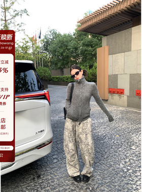 牙套大汪【小资一下】气场1米八*办公室shou选日常立领毛衣开衫