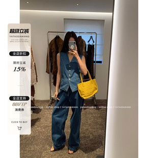 牙套大汪 【SayYes】2025春夏新款巨好看的套装马甲显瘦牛仔裤子
