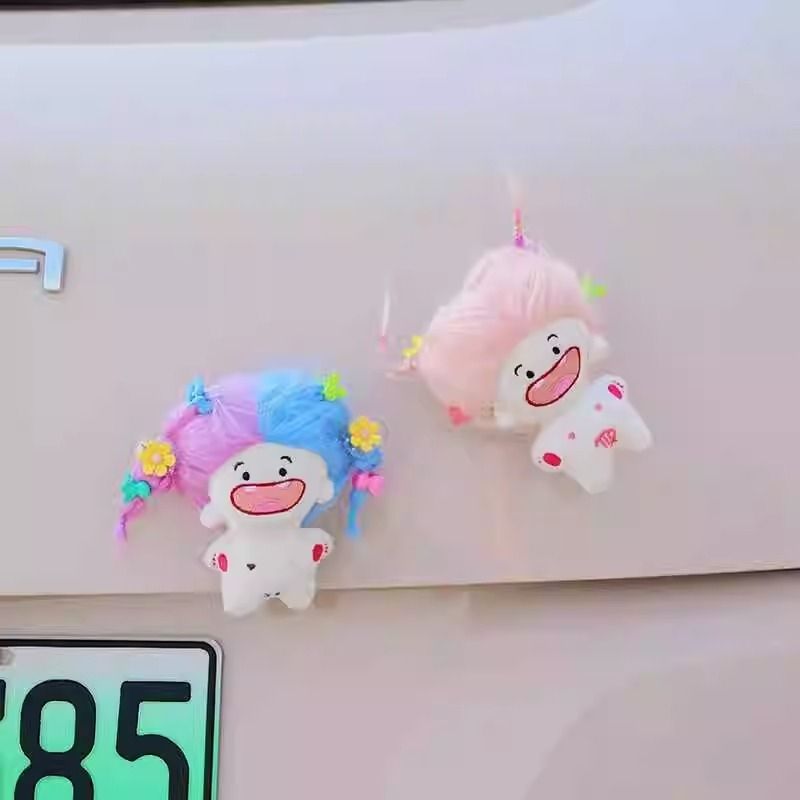 汽车尾部挂件玩偶网红十二星座棉花娃娃公仔高级感车载车外装饰品