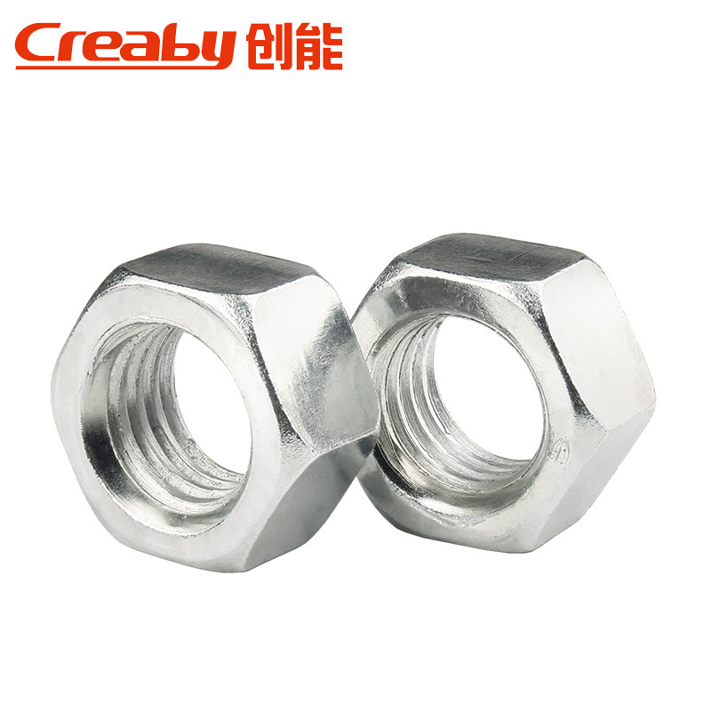 铁镀锌外六角螺母螺帽螺丝帽螺栓帽M2M3M4MD5M6M8M10M12M14M16M20