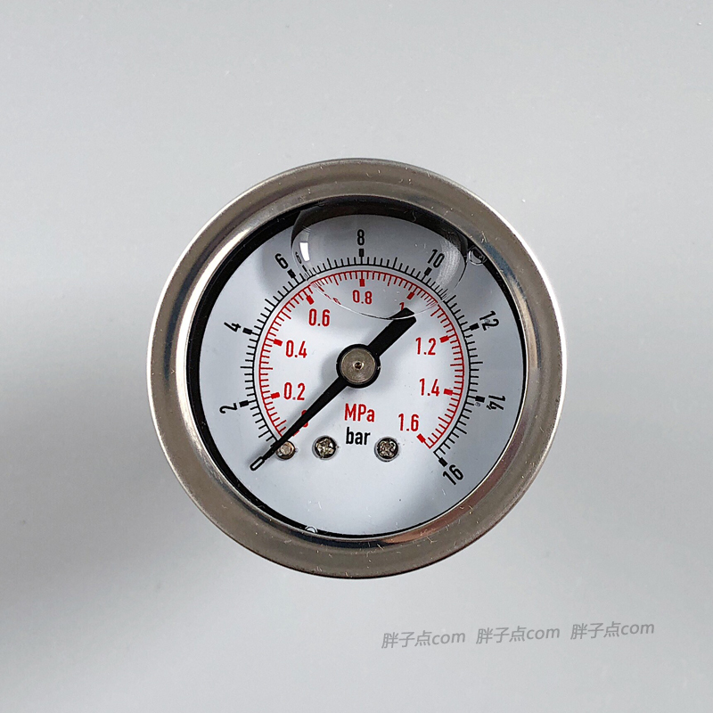 40压力表0-16Bar轴向耐震压力表C1.6MPa气压表1分接口液压表1/8