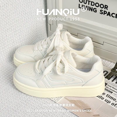 环球百搭女鞋2025新款厚底增高爆款小白鞋青春校园休闲舒适板鞋女